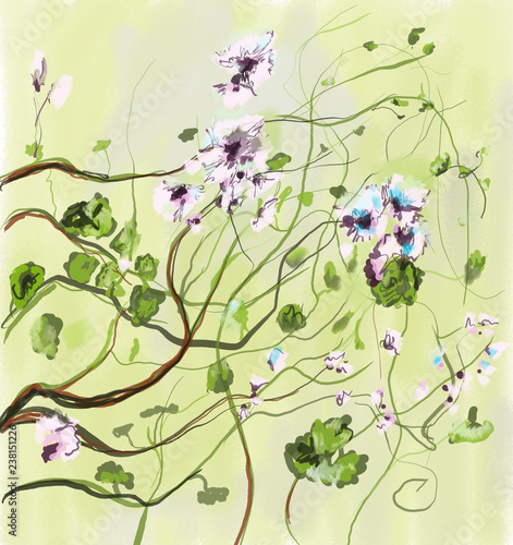 flower hand drawn illustration,art design