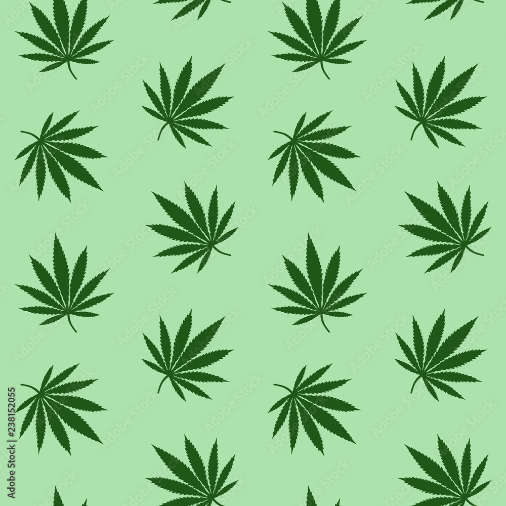 Green Pattern With Cannabis Stock Illustration - Download Image Now -  Cannabis Plant, Marijuana - Herbal Cannabis, Backgrounds - iStock