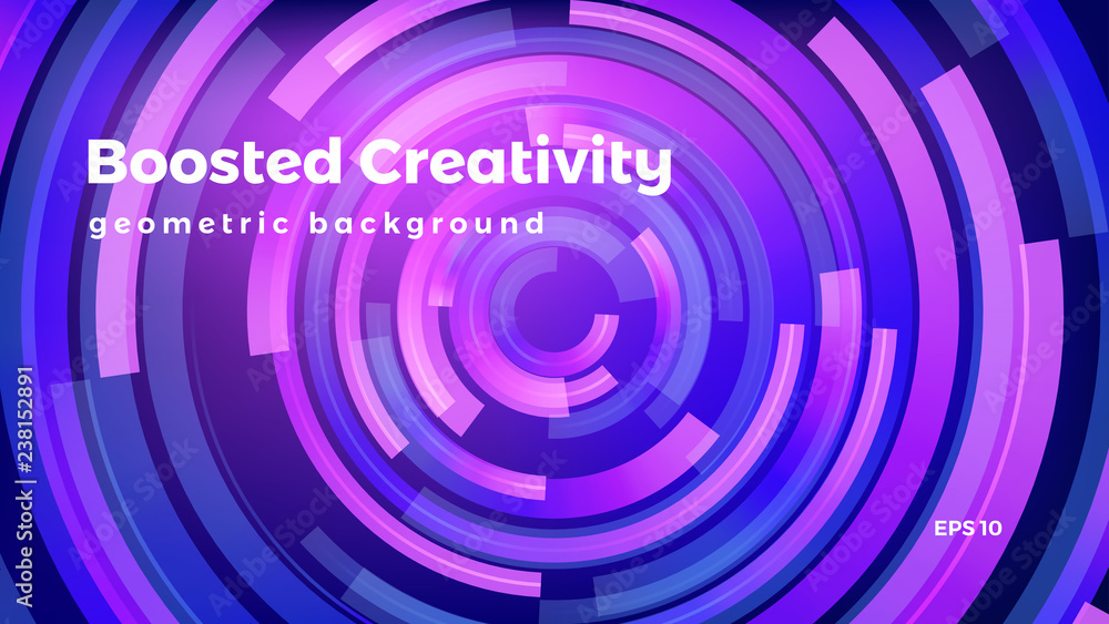 Obraz premium Abstract geometric background, colorful futuristic vector graphic