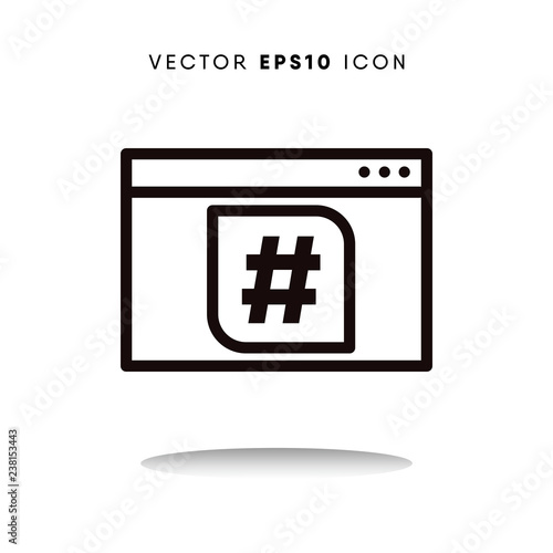 Hashtag vector icon