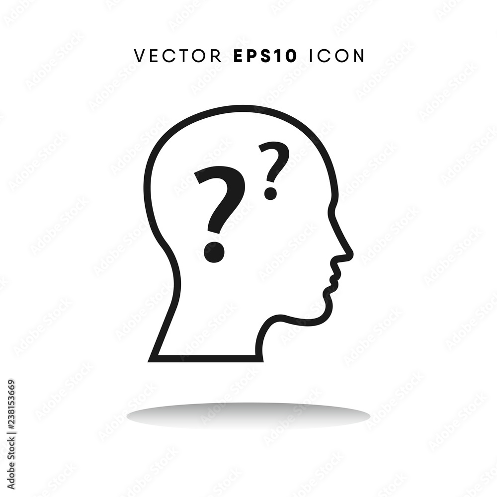 Confusion vector icon Confusion vector icon