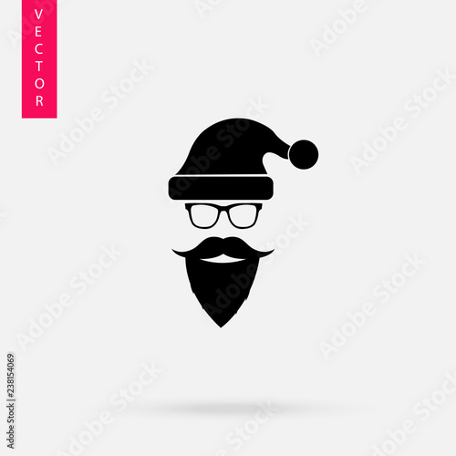 Santa hat icon, logo on white background