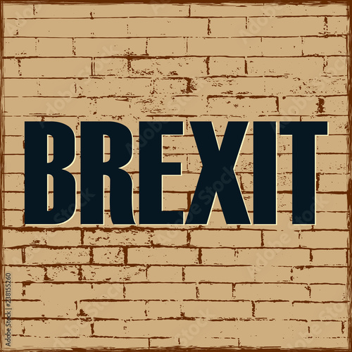 Brexit political process United Kingdom exit from Europe Vector poster
