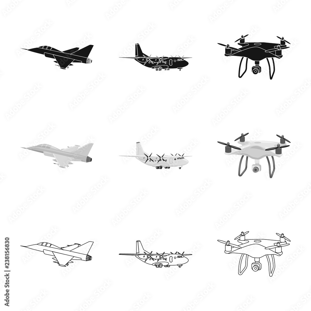 Vector design of plane and transport logo. Set of plane and sky stock symbol for web. Vector design of plane and transport logo. Set of plane and sky stock symbol for web.