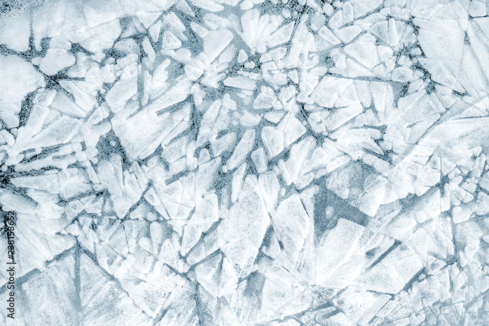 Solid background of pieces of ice and snow crystals Solid background of pieces of ice and snow crystals