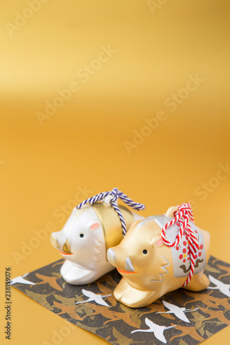 Wallpaper Mural イノシシの年賀素材 Torontodigital.ca