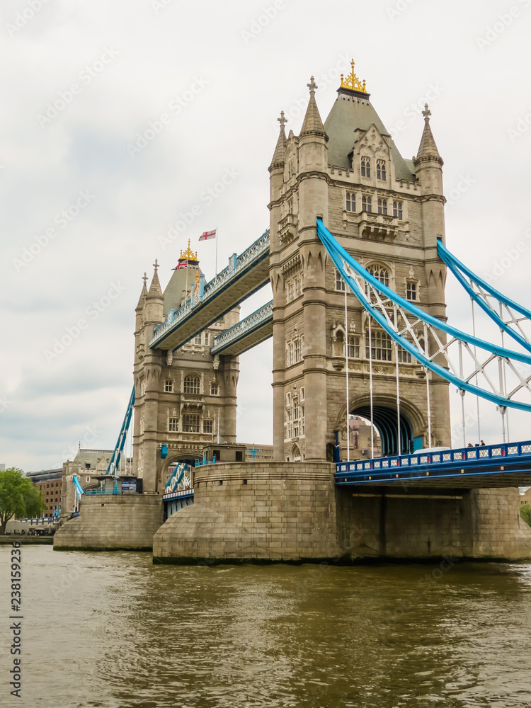Tower Bridge, iconic victorian bridge through the Thames River