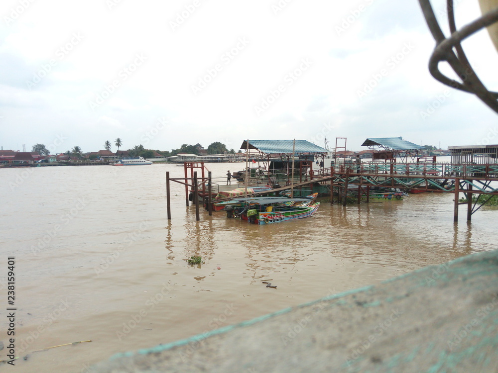 small dock at musi river