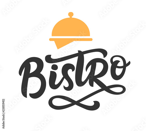 Tablou canvas Bistro cafe vector logo badge