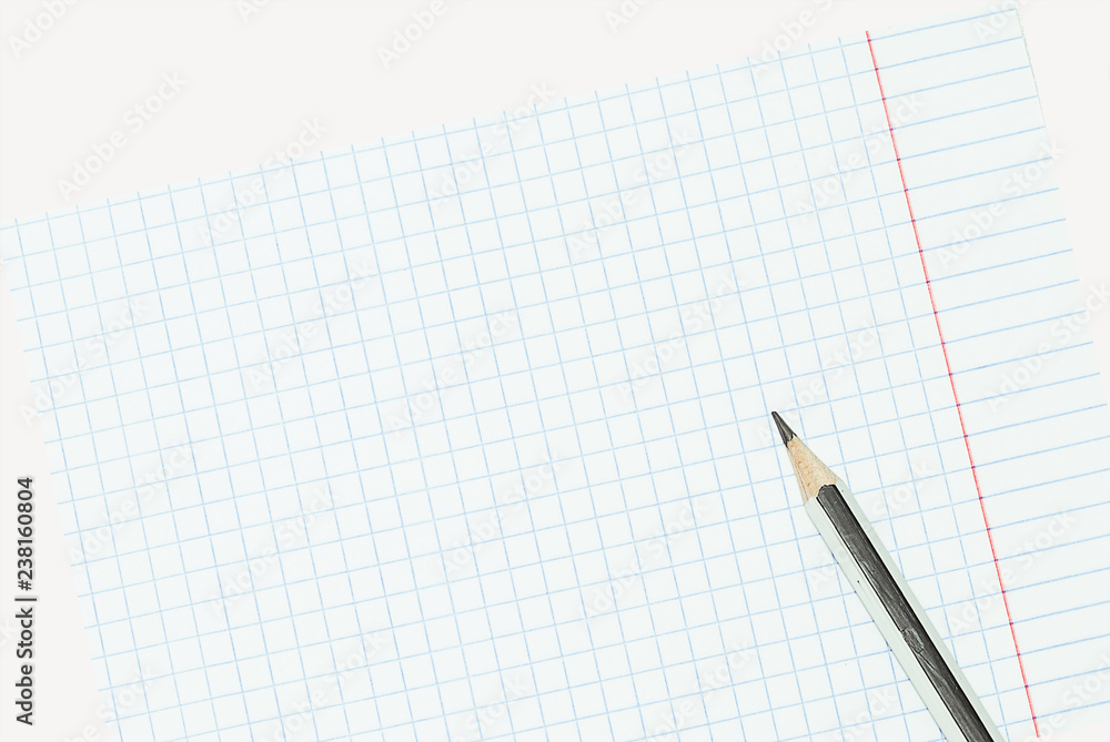 exercise book for taking notes with a pencil exercise book for taking notes with a pencil