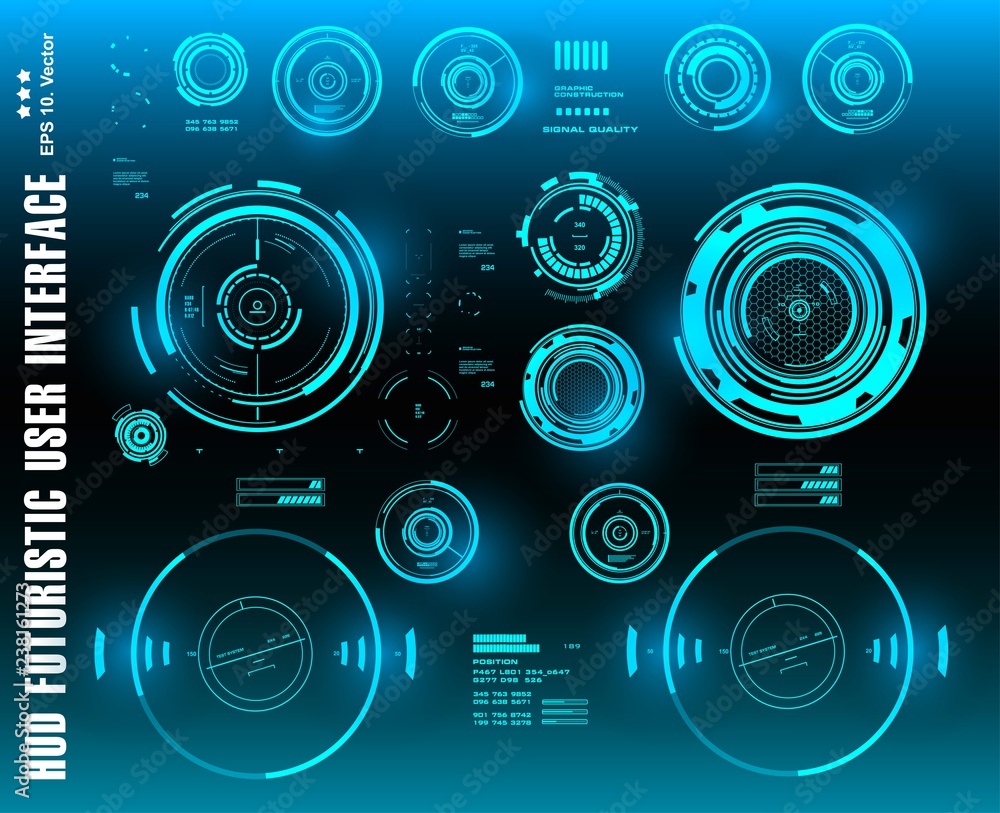 Sci-fi futuristic hud dashboard display virtual reality technology screen, target Sci-fi futuristic hud dashboard display virtual reality technology screen, target
