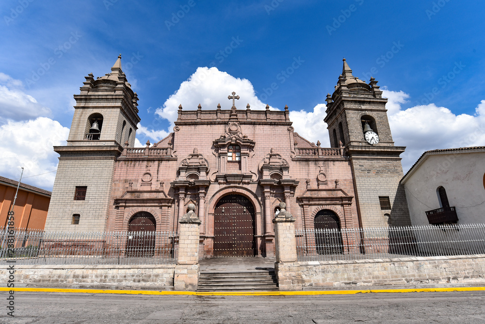 View of the cathedral and the Plaza de Armas in Ayacucho, Peru
