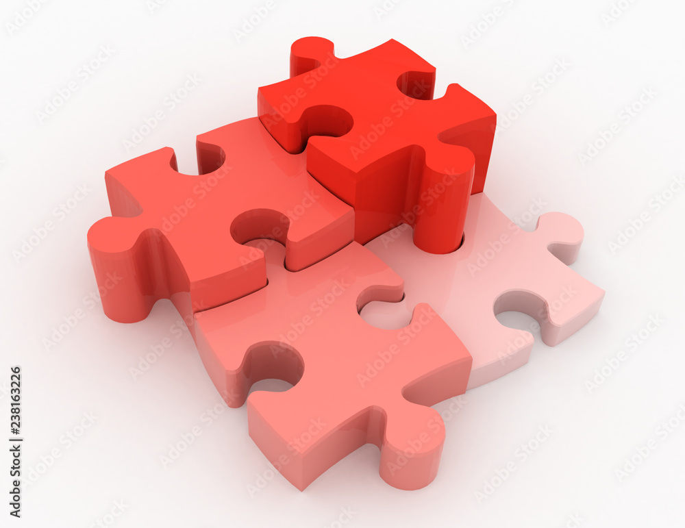 jigsaw puzzle. 3d busines illustration concept jigsaw puzzle. 3d busines illustration concept