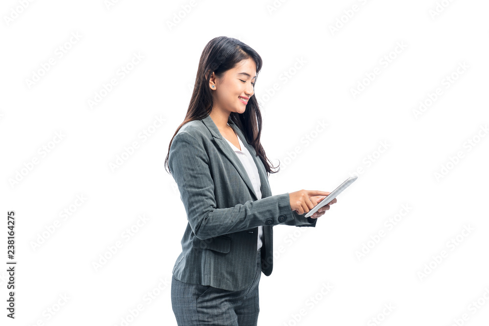 Portrait of asian business woman using digital tablet Portrait of asian business woman using digital tablet