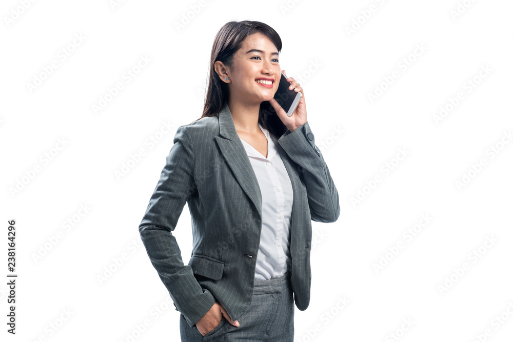 Portrait of asian business woman talking on the phone Portrait of asian business woman talking on the phone