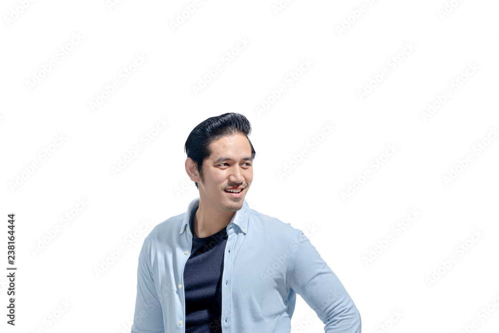 Image of asian man with casual wear standing Image of asian man with casual wear standing