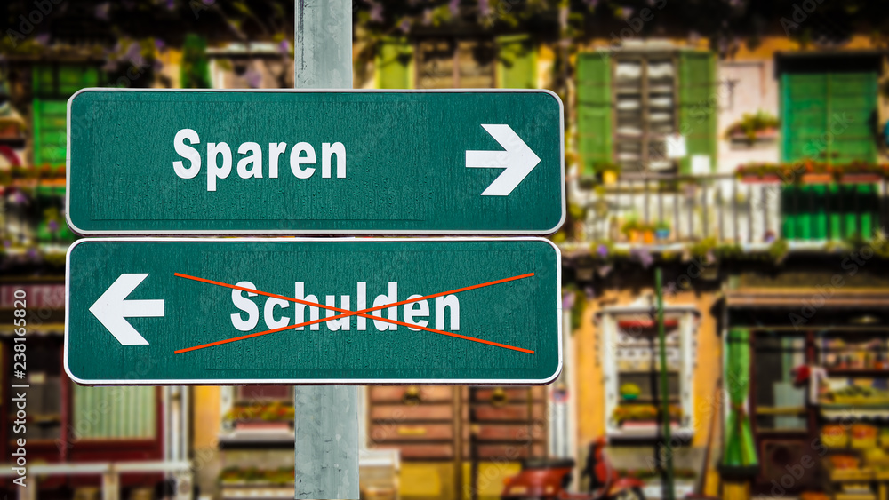 Schild 350 - Sparen