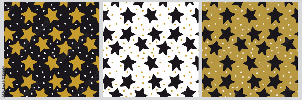 3 seamless vector christmas star pattern background 3 seamless vector christmas star pattern background