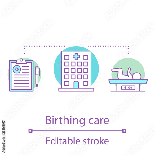 Birthing care concept icon