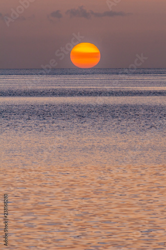 Dominican sunset in summer