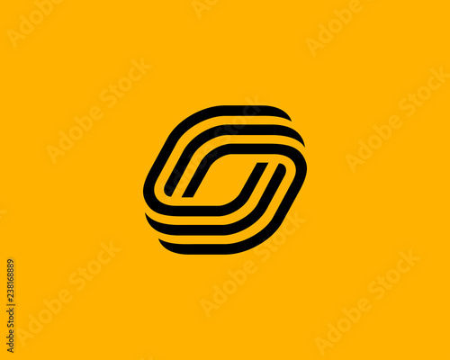 Abstract business logo icon design with letter O