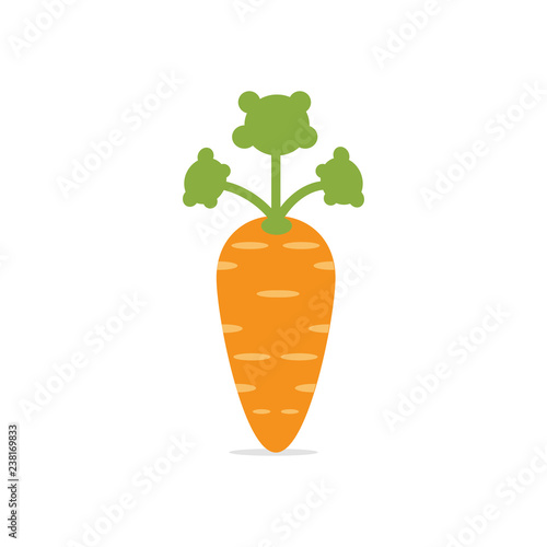 vector carrot vegetable icon. Flat illustration of carrot.