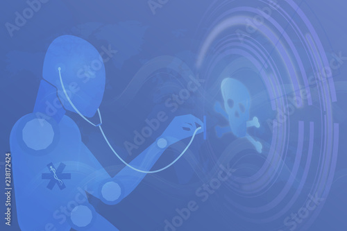 Business and finance. Vector illustration for artificial intelligence, data analysis or medical technology.