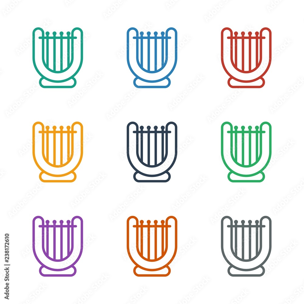harp icon white background. Editable outline harp icon from entertainment. Trendy harp icon for web and mobile. harp icon white background. Editable outline harp icon from entertainment. Trendy harp icon for web and mobile.