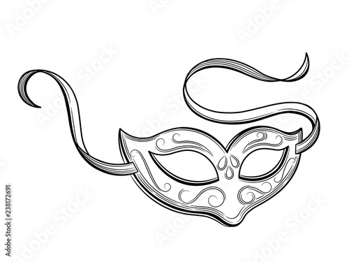 Carnival mask for fancy dress. Vector illustration.