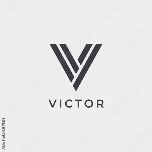 Premium letter V logo design. Luxury abstract victory logotype. Creative elegant vector monogram symbol.