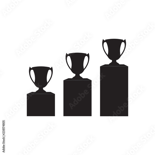 Champions cup icons vector