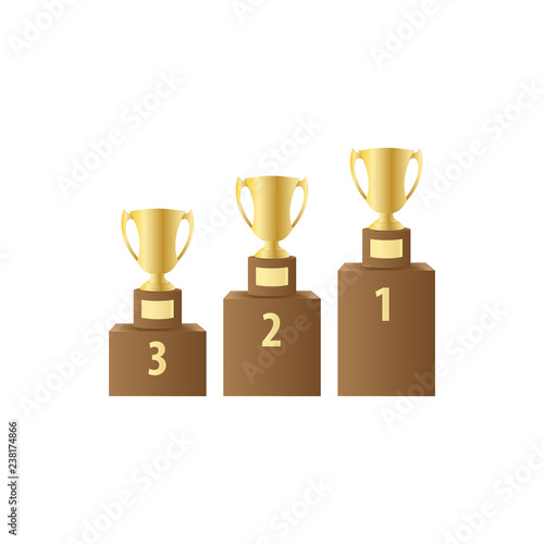 Champions cup icons vector