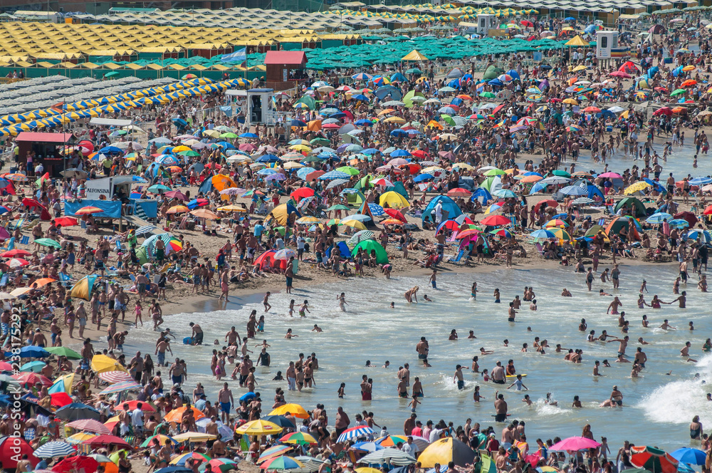 Crowded beach Crowded beach