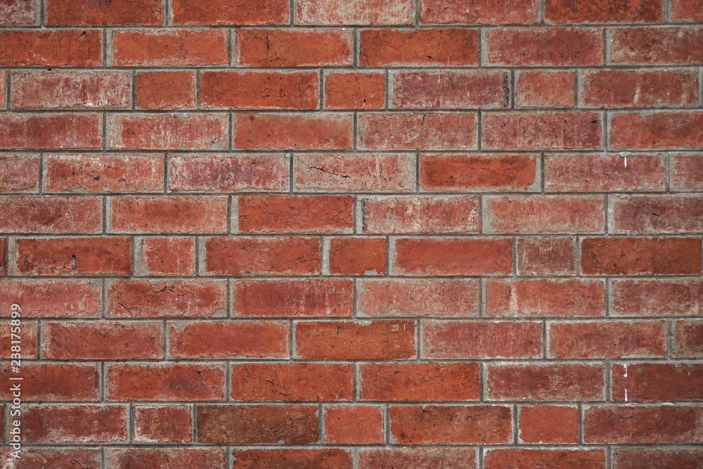 brick wall of red color background texture brick wall of red color background texture