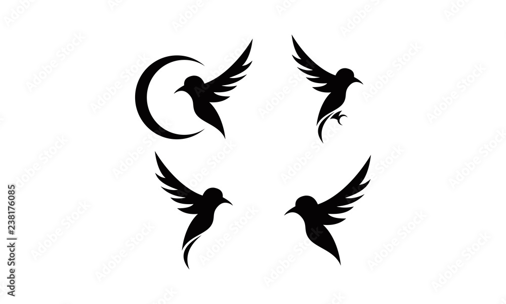 Fototapeta premium set template bird logo vector