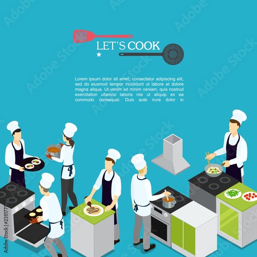 Isometric Professional Cooking Template