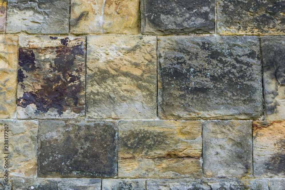 Naklejka premium Stone wall background