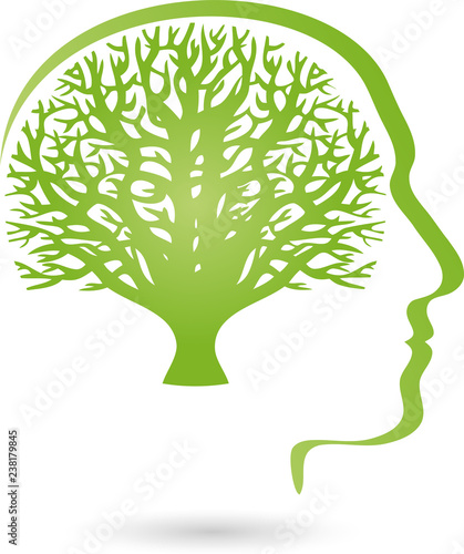 Kopf und Baum, Kopf, Gehirn, Logo