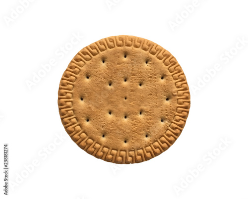 Isolated round biscuit