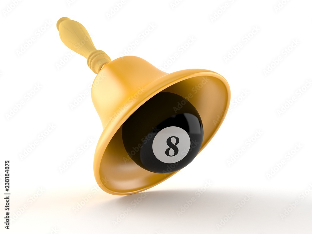 Fototapeta premium Pool balls with hand bell