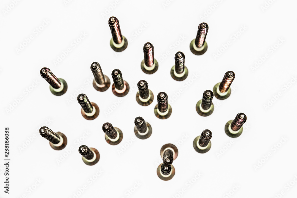 Fototapeta premium screws isolated on white background