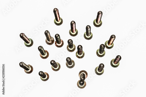 screws isolated on white background