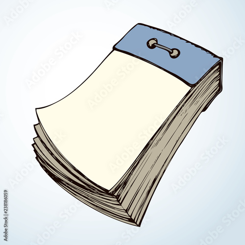 Tear-off calendar. Vector drawing