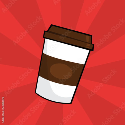 Coffee drink in a pop art style.