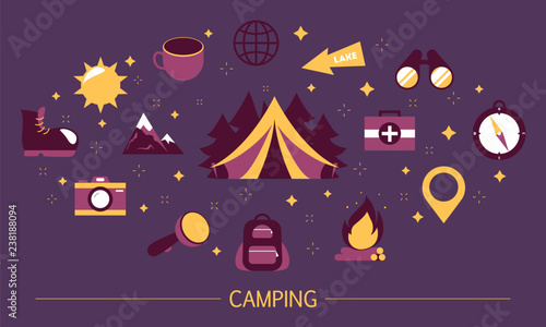 Summer camp concept