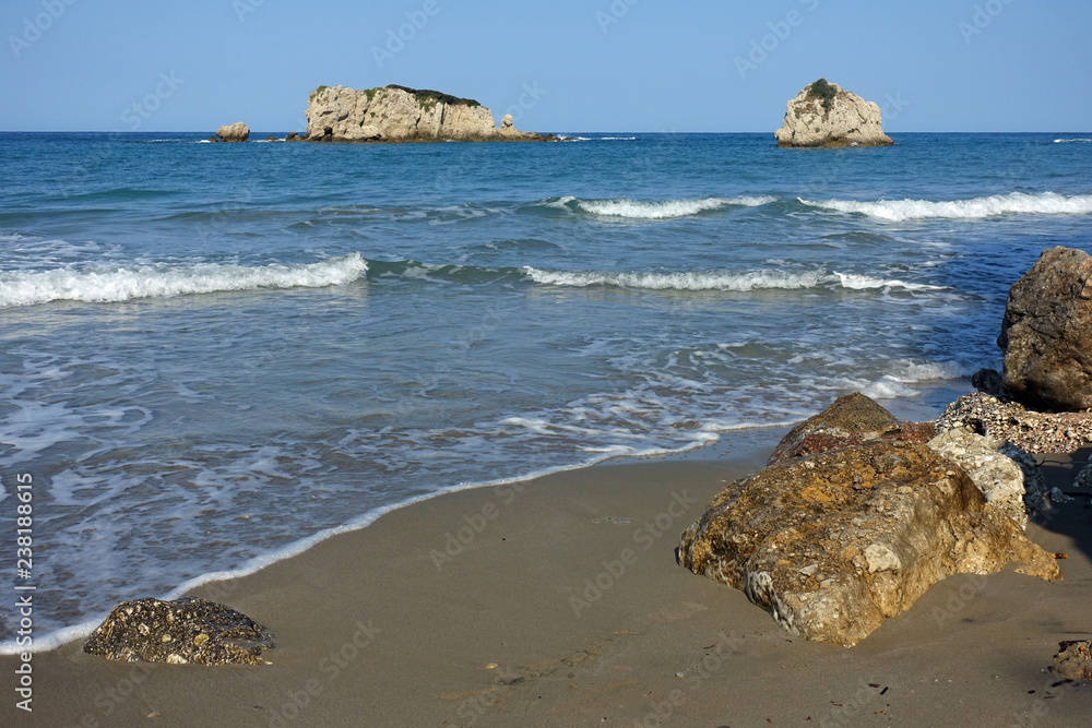 Strand an der Westküste von Korfu, Griechenland