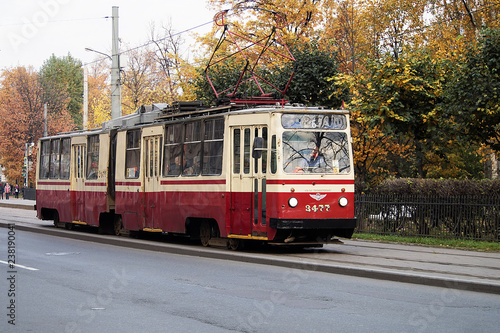 The tram in St. Petersburg