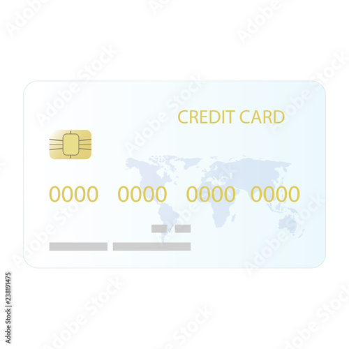 Bank card icon, credit card. Vector illustration.