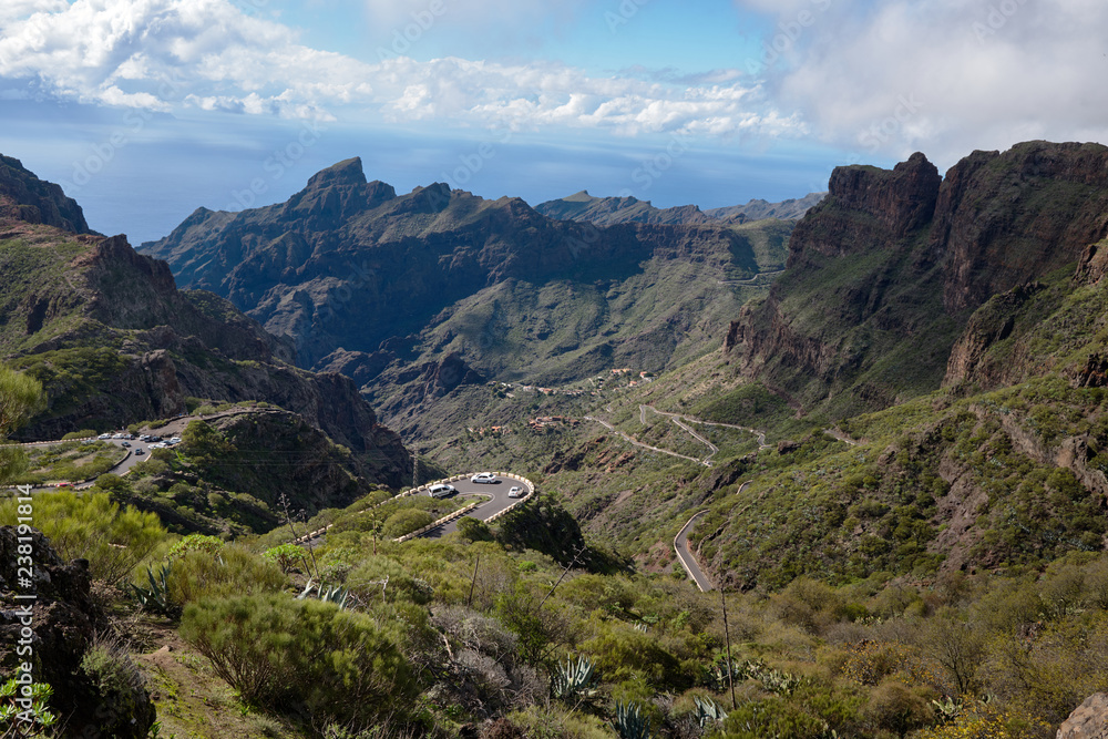 Naklejka premium Masca Village in Tenerife. Canary Islands, Spain.