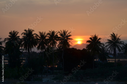 Beautiful sunset in Vietnam